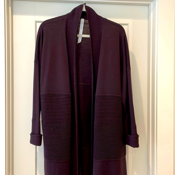 lululemon athletica Sweaters - Lululemon Cardigan Eggplant Color Soze 10
